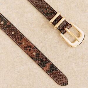 Sezane Livie Belt - Brown Python Print, size T.75
